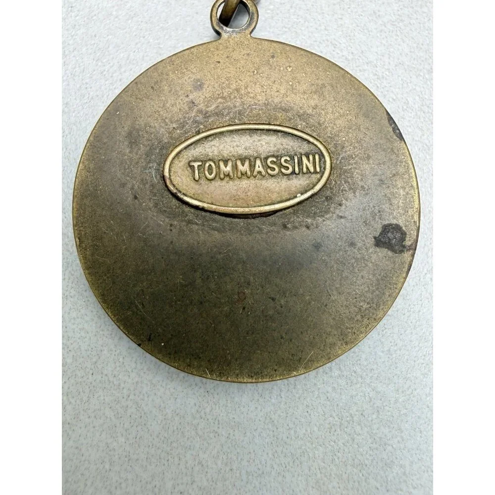 Tommassini Vintage Necklace Bronze Medallion Crest Toggle Chain - Picture 5 of 8